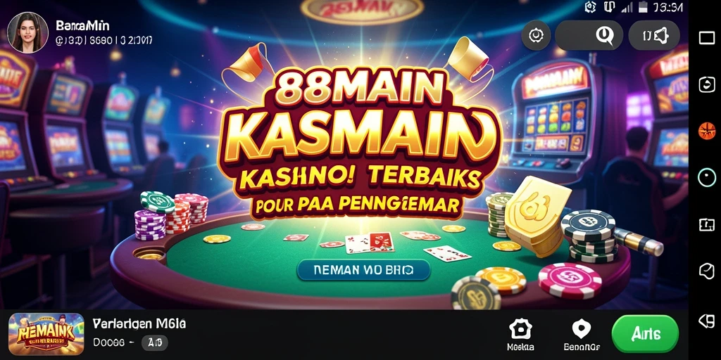 Screenshot gameplay 88MAIN menampilkan suasana kasino yang menyenangkan.