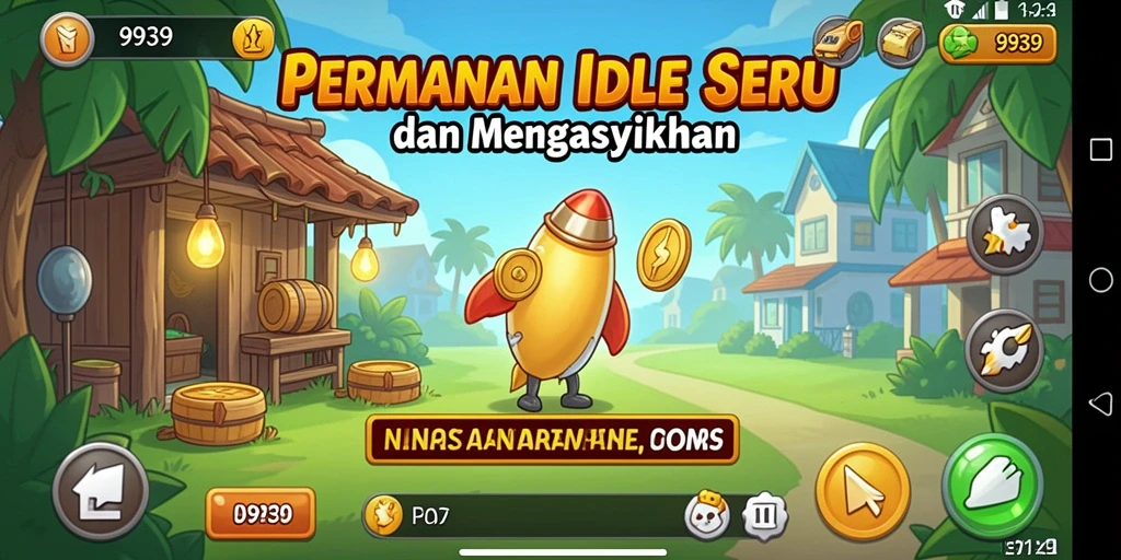 Screenshot gameplay 9939 menunjukkan kemajuan menarik dalam permainan Idle.