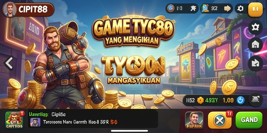 Tampilan gameplay <strong>CIPIT88</strong> yang menarik dan interaktif dalam mengelola bisnis.