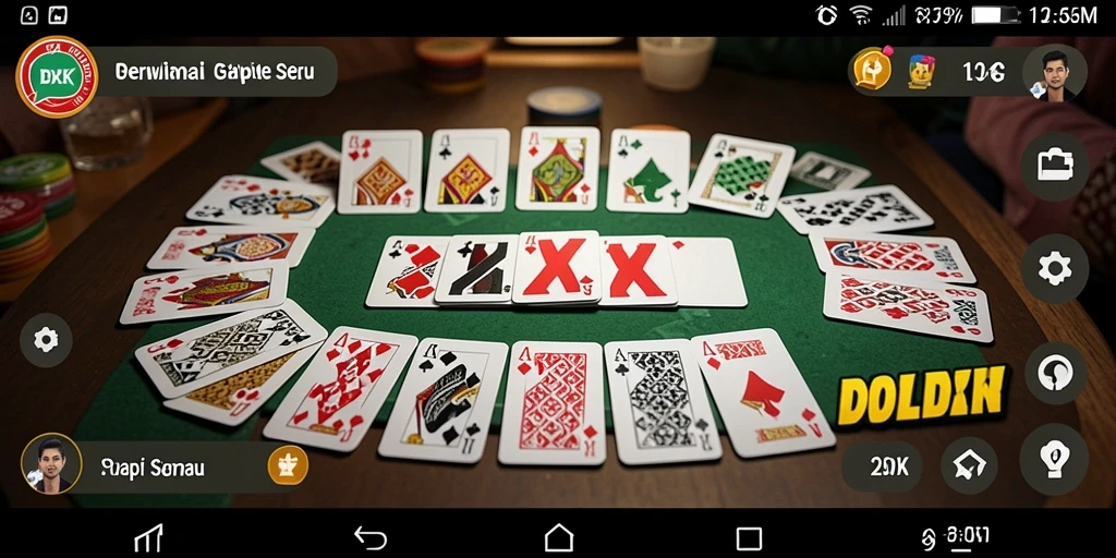 Tampilan gameplay DKK yang menarik saat bermain Gaple.