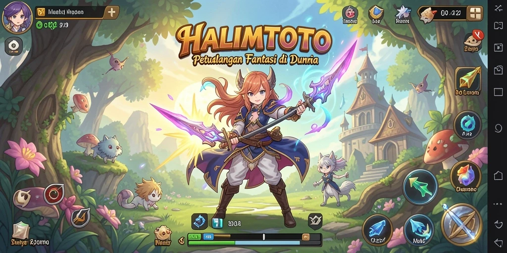 Tampilan dinamis dari gameplay HALIMTOTO yang penuh aksi.