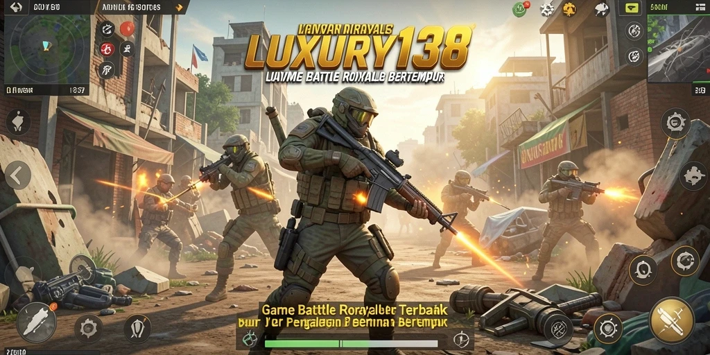 Gameplay seru dan menegangkan di LUXURY138 Battle Royale.