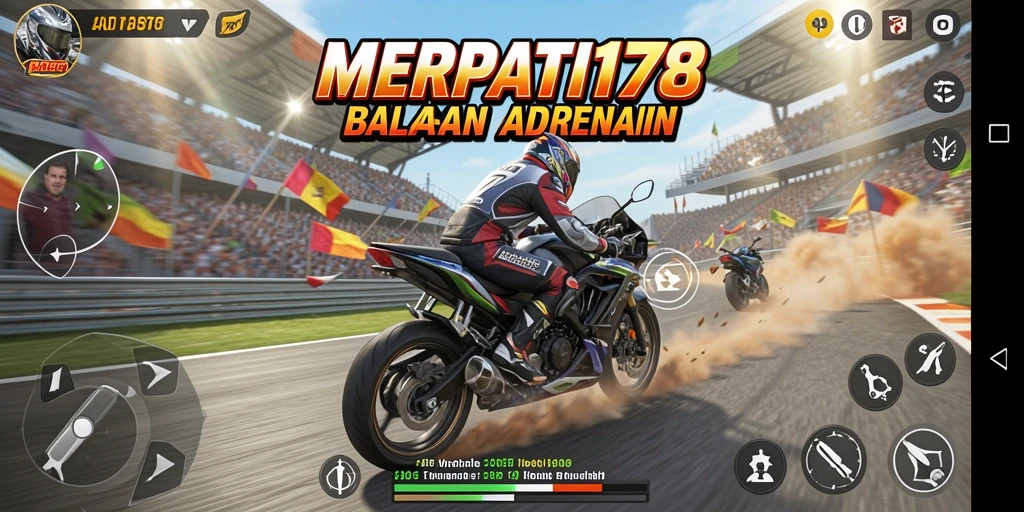 Gameplay seru dalam balapan motor MERPATI178.