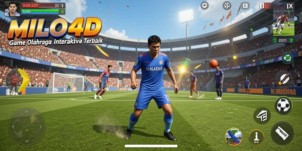 Tampilan gameplay seru dalam MILO4D yang penuh aksi olahraga.