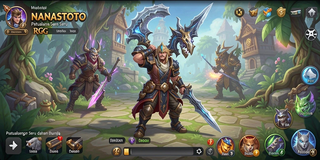 Tangkapan layar menunjukkan pertempuran seru dalam game NANASTOTO.