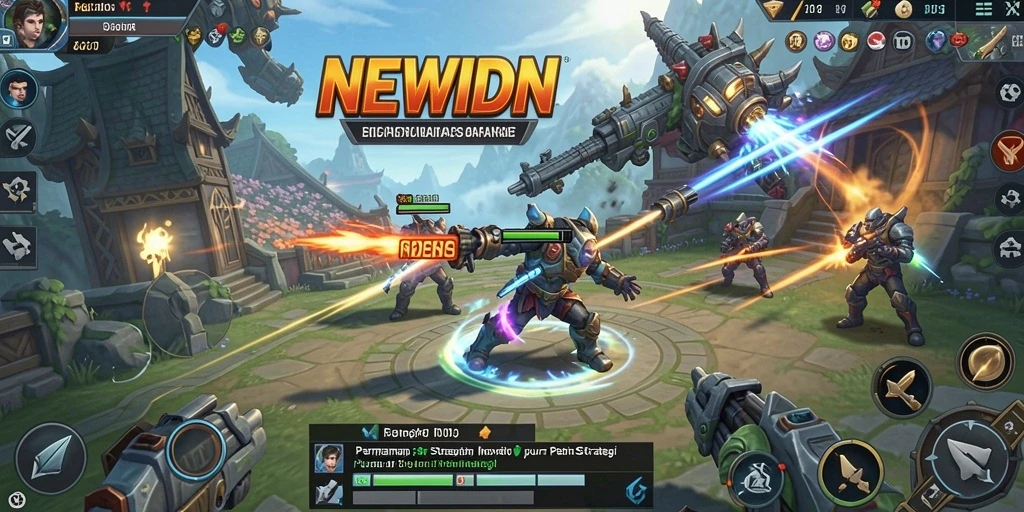 Tampilan gameplay <strong>NEWIDN</strong> yang mendebarkan dan penuh strategi.