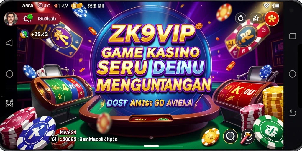 Tampilan gameplay seru di ZK9VIP dengan beragam permainan Kasino.