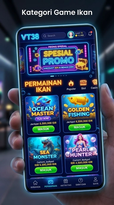 Tampilan aplikasi yang jelas dan informatif di vt38.